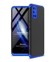 Microsonic Oppo A72 Kılıf Double Dip 360 Protective Siyah Mavi