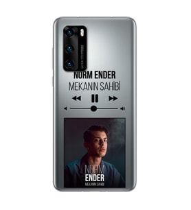 Norm Ender Mp3 Tasarımlı Süper Şeffaf Silikon Telefon Kılıfı Huawei P40 Pro