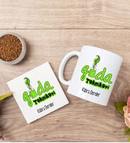 Gıda Teknikeri Beyaz Kupa Bardak Ve Bardak Altlığı Seti