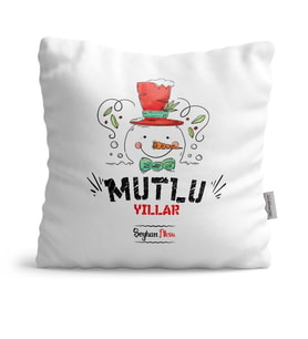 BK Gift Kişiye Özel Mutlu Yıllar  Yastık  1