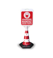 Asansöre Maskesiz Girmek Yasaktır Sosyal Mesafe  Uyarı Dubası