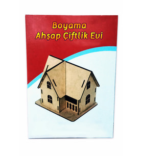 Ahşap Çiftlik Evi Maketi - 3 Boyutlu ve Kutulu