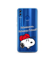 Snoopy Tasarımlı Süper Şeffaf Silikon Telefon Kılıfı Huawei Honor 10 Lite 