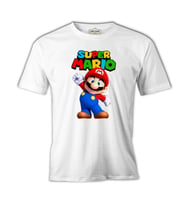 Super Mario - Win Win Beyaz Erkek Tshirt