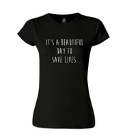 Grey's Anatomy - Save Lives Siyah Bayan Tshirt