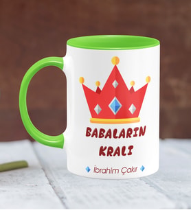 BK Gift Kişiye Özel Babalar Günü Temalı Yeşil Kupa Bardak 19387y