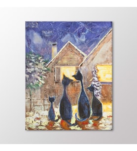 Arty Tablo Kediler Tablo (Karışık)