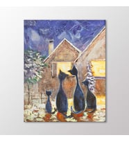 Arty Tablo Kediler Tablo (Karışık)
