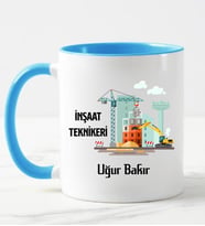 İnşaat Teknikeri Kupa Bardağı Mavi