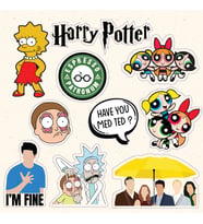Flim Dizi Karışık Desen Tasarım A5 Stickers Çıkartma PYTKSTK025