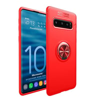 Microsonic Samsung Galaxy S10 Kılıf Kickstand Ring Holder Kırmızı