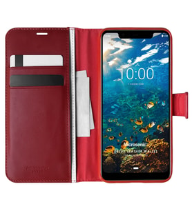 Microsonic Casper Via P3 Kılıf Delux Leather Wallet Kırmızı