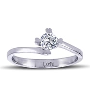 Lova H Renk 0,30 Karat Pırlanta Tektaş Yüzük - IDL Sertifikalı - 1070028