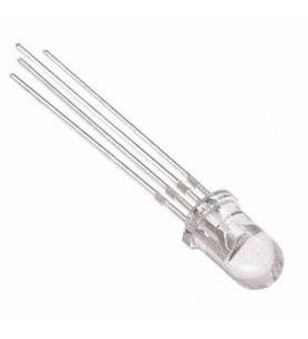 5 Adet - RGB Led 5mm Şeffaf Anot 4 Bacaklı Arduino Raspberry