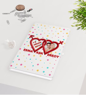 BK Gift Kişiye Özel Sevgililer Günü Beyaz Defter-129