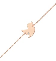Rose Pırlantalı Kuş Bileklik