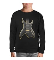 Gitar Siyah Çocuk Sweatshirt