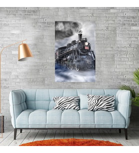 Tren Temalı Kanvas Tablo