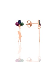 Söğütlü Silver Gümüş rose  balonlu kız  küpe
