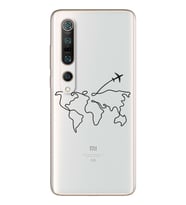 Çizgi Harita Tasarımlı Süper Şeffaf Silikon Telefon Kılıfı Xiomai Mi10- Mi 10 Pr