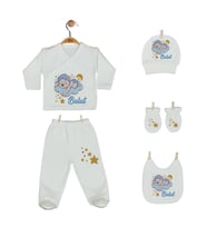 Pia Baby GL 2001 İsme Özel Ayıcıklı Beşli Zıbın Set