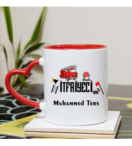 İtfaiyeci Kupa Bardağı Kalpli