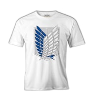 Attack on Titan - Logo Beyaz Erkek Tshirt