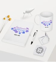 BK Gift Kişiye Özel Öğretmenler Gününüz Kutlu Olsun Temalı Beyaz Defter Kalem Kupa Ayna Seti - 3