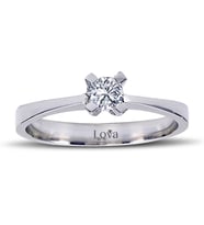 Lova E Renk 0,19 Karat Pırlanta Tektaş Yüzük - 1030089
