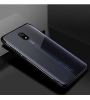 Xiaomi Redmi 8A Kılıf Zore Dört Köşeli Lazer Silikon Kılıf (Siyah)