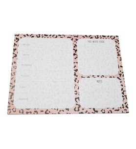 Haftalık Planlayıcı - Pembe Leopar (Siyah-Pembe)