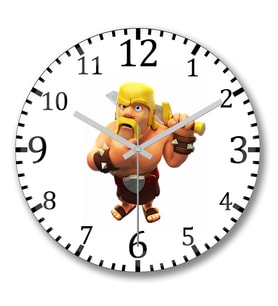 Clash Royale Duvar Saati Bombeli Gercek Cam