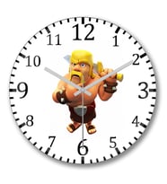 Clash Royale Duvar Saati Bombeli Gercek Cam