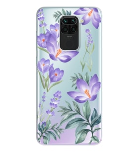 Kış Çiçeği Tasarımlı Süper Şeffaf Silikon Telefon Kılıfı Xiomai Redmi Note 9