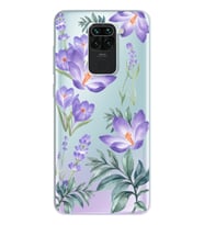 Kış Çiçeği Tasarımlı Süper Şeffaf Silikon Telefon Kılıfı Xiomai Redmi Note 9