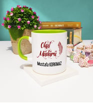 Okul Müdürü Kupa Bardak Yeşil