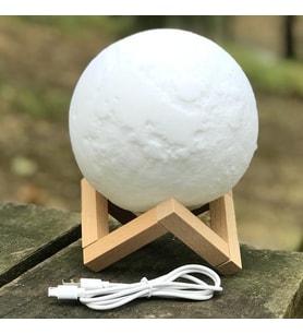 Dekoratif 15 cm Ay Gece Lambası Usb Kablolu