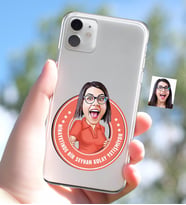BK Gift Kişiye Özel Bayan Kolay Yetişmiyor Karikatürlü iPhone 11 İnce Şeffaf Silikon Telefon Kapağı-3 (Beyaz)