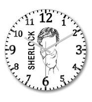 Sherlock3 Duvar Saati Bombeli Gercek Cam