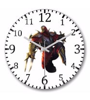 League of Legends Zed  Duvar Saati  Bombeli Gercek Cam