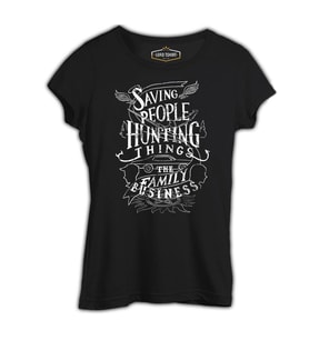 Supernatural - The Family Business Siyah Kadın Tshirt