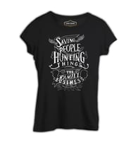 Supernatural - The Family Business Siyah Kadın Tshirt