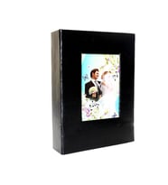 100'lük 13x18cm. Siyah Deri Pencereli Fotoğraf Albümü