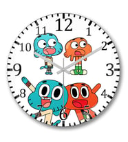 Gumball Cartoon Network Duvar Saati Bombeli Gercek Cam