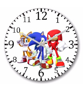 Knuckles Sonic Chaos  Duvar Saati Bombeli Gercek Cam