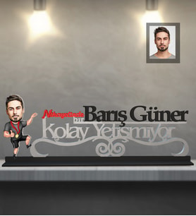 Kişiye Özel Sporcu Karikatürlü Kolay Yetişmiyor Ahşap Biblo Bay-9