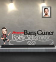 Kişiye Özel Sporcu Karikatürlü Kolay Yetişmiyor Ahşap Biblo Bay-9