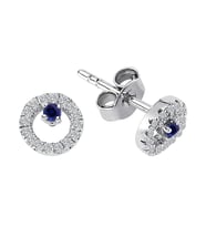 Sirius Safir ve Pırlanta Taşlı Küpe 0704E0095