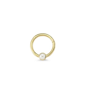 Altın İnci Halka Helix Piercing