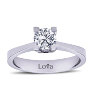 Lova H Renk 0,58 Karat Pırlanta Tektaş Yüzük - 1010027